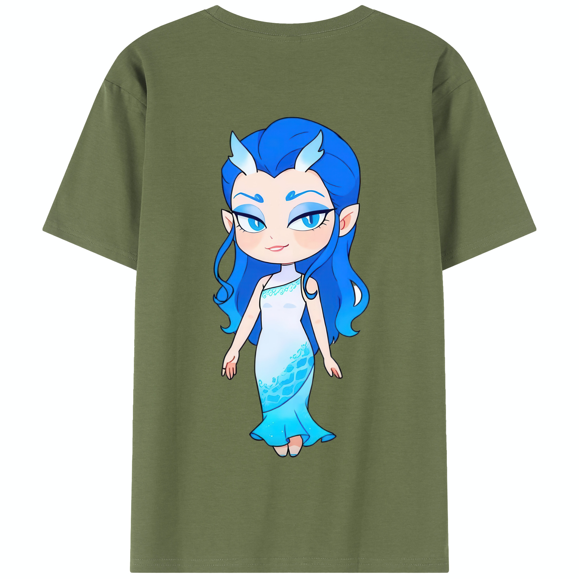 （画像用） Ne Zha 2 ナタ 魔童の大暴れ 綿100％半袖Tシャツ（背面プリント）